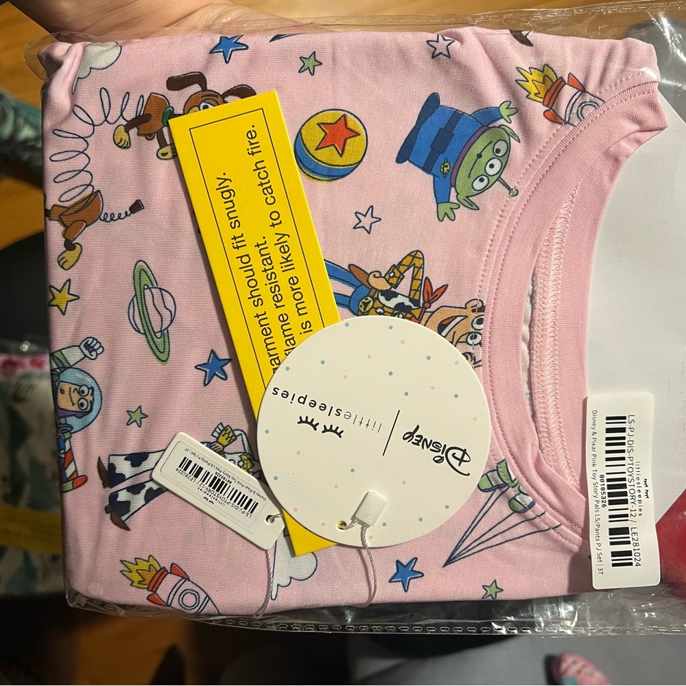 Little Sleepies Pink Toy Story Kids Pajama Set